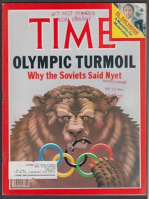 Seller image for TIME Soviets Boycott Olympics Mondale Duarte Gaddafi John Paul II + 5/21 1984 for sale by The Jumping Frog