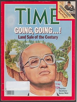 Seller image for TIME James Watt Lebanon Ronald Reagan Gaddafi interview + 8/23 1982 for sale by The Jumping Frog