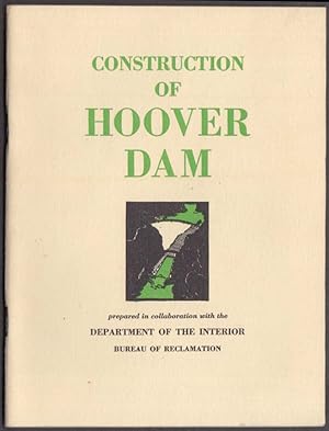 Seller image for Construction of the Boulder / Hoover Dam Dept of Interior booklet ca 1948 for sale by The Jumping Frog