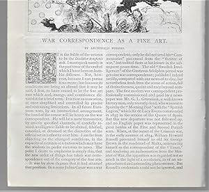 Seller image for War Correspondence As A Fine Art for sale by Legacy Books II