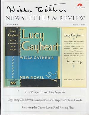 Image du vendeur pour WILLA CATHER REVIEW Summer 2014 Lucy Gayheart; Selected Letters mis en vente par The Jumping Frog