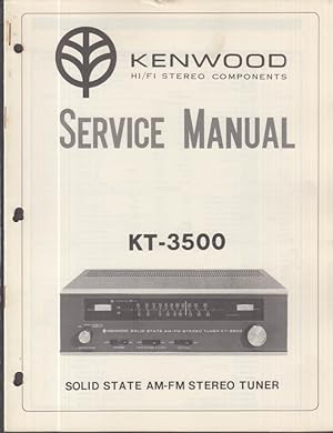 Seller image for ORIGINAL Service Manual: Kenwood Model KT-3500 AM/FM Stereo Tuner 1969 for sale by The Jumping Frog