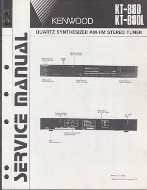 Seller image for ORIGINAL Service Manual: Kenwood Model KT-880 KT-880L AM/FM Stereo Tuner 1985 for sale by The Jumping Frog