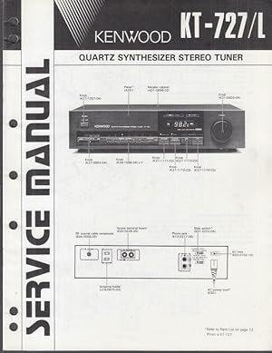 Seller image for ORIGINAL Service Manual: Kenwood Model KT-727/L Synthesizer Stereo Tuner 1984 for sale by The Jumping Frog