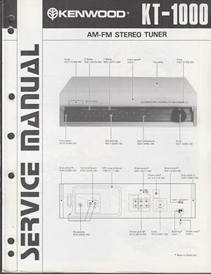 Seller image for ORIGINAL Service Manual: Kenwood Model KT-1000 AM/FM Stereo Tuner 1980 for sale by The Jumping Frog
