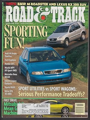 Imagen del vendedor de ROAD & TRACK BMW M roadster 1999 Lexus RX 300 road tests 3 1998 a la venta por The Jumping Frog