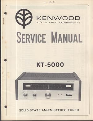 Seller image for ORIGINAL Service Manual: Kenwood Model KT-5000 AM/FM Stereo Tuner 1970 for sale by The Jumping Frog