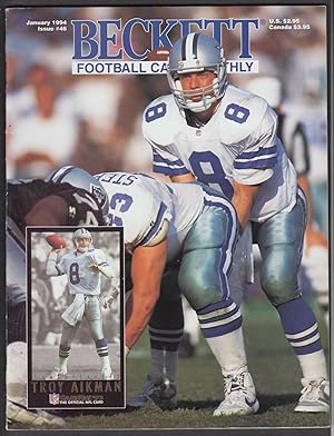 Seller image for BECKETT FOOTBALL CARD MONTHLY Troy Aikman Joe Namath John Elway ++ 1 1994 for sale by The Jumping Frog
