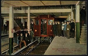 Bild des Verkufers fr 1st Train through East River Tube Borough Hall Station NYC postcard 1908 zum Verkauf von The Jumping Frog
