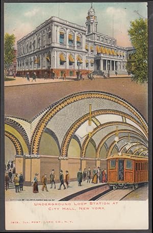 Image du vendeur pour City Hall Underground Loop Subway Station New York City postcard ca 1905 mis en vente par The Jumping Frog