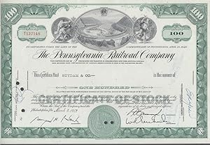 Seller image for Pennsylvania Railroad stock certificate 100 shares 1952 for sale by The Jumping Frog