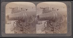 Seller image for Japanese 500-lb shell siege gun Russo-Japanese War Port Arthur stereoview 1904 for sale by The Jumping Frog