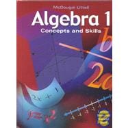 Image du vendeur pour Algebra 1, Grades 9-12 Concepts & Skills: Mcdougal Littell Concepts & Skills mis en vente par eCampus