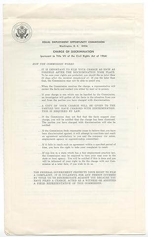1966 Civil Rights Charge of Discrimination Form