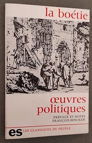 Bild des Verkufers fr Oeuvres politiques. Prface de Franois Hincker. zum Verkauf von Librairie Pique-Puces