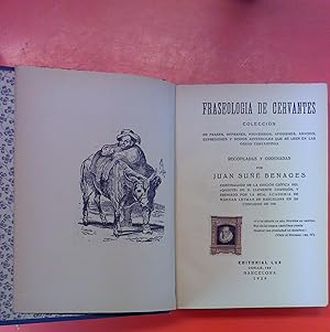 Seller image for FRASEOLOGIA DE CERVANTES. Vorsatz mit Ex-Libris-Aufkleber. for sale by biblion2