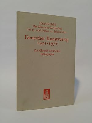 Image du vendeur pour Deutscher Kunstverlag 1921-1971. Der Mnchner Kirchenbau des 19. Jahrhunderts, Gesamtbibliographie mis en vente par ANTIQUARIAT Franke BRUDDENBOOKS