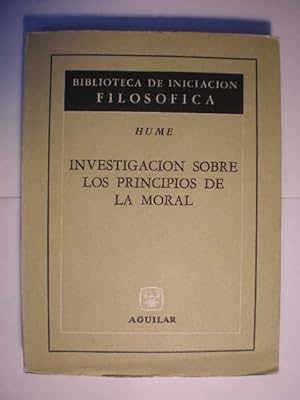 Imagen del vendedor de Investigacin sobre los principios de la moral a la venta por Librera Antonio Azorn