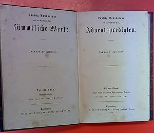 Bild des Verkufers fr Adventspredigten; nebst einer Beigabe: kurzer Inhalt der in diesem Theile erhaltenen Predigten. Smmtliche Werke. Aus dem Franzsischen. Dritter Band. zum Verkauf von biblion2