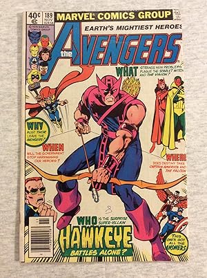 Seller image for The Avengers, Volume 1, Number 189, November 1979 for sale by Book Nook