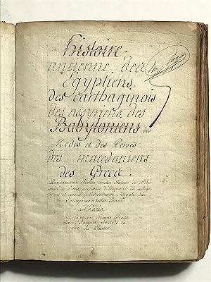 Seller image for French Manuscript & Continuation of Rollin's Histoire Ancienne for sale by Christian White Rare Books Ltd