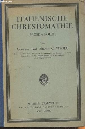 Bild des Verkufers fr Italienische Chrestomathie (prose et poesie) zum Verkauf von Le-Livre