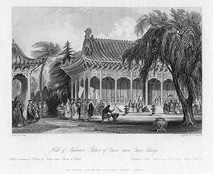 HALL OF AUDIENCE IN PALACE OF YUEN MIN YUEN IN PEKING After THOMAS ALLOM Engraved by BRANDARD,185...