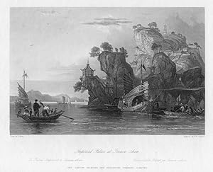 IMPERIAL PALACE AT TSEAOU SHAN After THOMAS ALLOM Engraved by TOPHAM,1858 Steel engraving