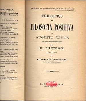 Seller image for PRINCIPIOS DE FILOSOFA POSITIVA. for sale by Books Never Die