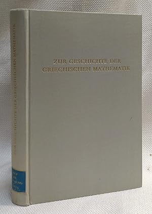 Imagen del vendedor de Zur Geschichte der griechischen Mathematik a la venta por Book House in Dinkytown, IOBA
