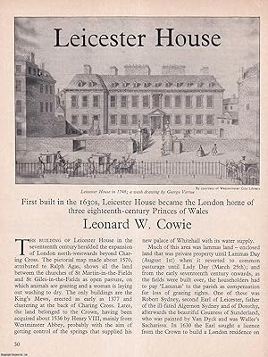 Image du vendeur pour Leicester House (Home of Three Eighteenth-Century Princes of Wales). An original article from History Today magazine, 1973. mis en vente par Cosmo Books