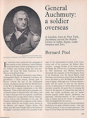 Bild des Verkufers fr General Auchmuty: A Soldier Overseas. An original article from History Today magazine, 1973. zum Verkauf von Cosmo Books