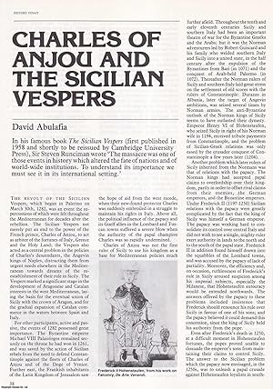 Bild des Verkäufers für Charles of Anjou & The Sicilian Vespers. An original article from History Today 1982. zum Verkauf von Cosmo Books