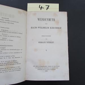 Imagen del vendedor de Bibliothek des Litterarischen Vereins in Stuttgart - Band IC: Wendunmuth, Band V a la venta por Bookstore-Online