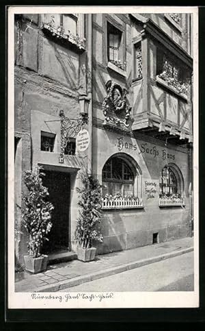 Bild des Verkufers fr Ansichtskarte Nrnberg, Hans Sachs Haus zum Verkauf von Bartko-Reher