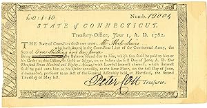 STATE OF CONNECTICUT PAY ORDER FOR SERVICE IN THE CONTINENTAL ARMY DURING THE AMERICAN REVOLUTION...