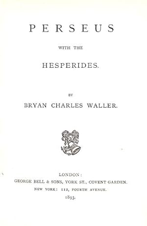 Bild des Verkufers fr Perseus with the Hesperides zum Verkauf von WeBuyBooks