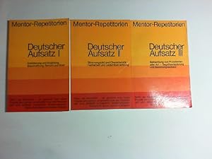 Mentor-Repetitorien Bd. 83 / 84 / 85 - Deutscher Aufsatz I - Schilderung und Erzählung / Beschrei...