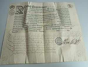 Bild des Verkufers fr Geburtsbrief BERLIN 1796 fr G. Lode; Signatur GFM Wichard von MLLENDORFF zum Verkauf von Versandantiquariat tucholsklavier