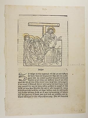 Bild des Verkufers fr Auslegung des Lebens Jesu Christi (GW 3084, H 16108, Schramm V, 392). zum Verkauf von Versandantiquariat Christine Laist