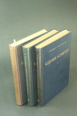Bild des Verkufers fr Kleinere Schriften - THREE VOLUMES. zum Verkauf von Steven Wolfe Books
