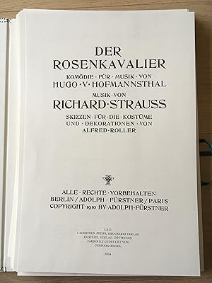 Der Rosenkavalier. Skizzen für die Kostüme und Dekorationen