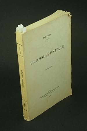 Immagine del venditore per Philosophie politique - MARKED COPY. venduto da Steven Wolfe Books