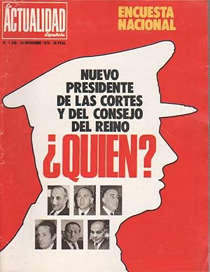 REVISTA LA ACTUALIDAD ESPAÑOLA Nº 1246 - 1 NOVIEMBRE 1975 ENCUESTA NACIONAL