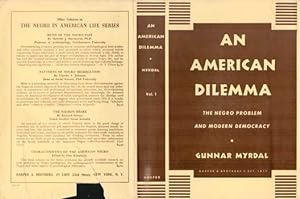 An American Dilemma The Negro Problem and Modern Democracy Vol. 1Dust Jacket Only, Book Not Inclu...