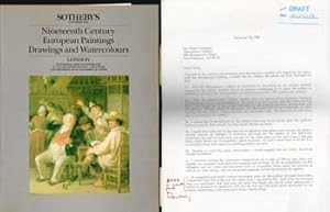 Nineteenth Century European Paintings Drawings and Watercolours. London 28 and 29 November 1984. ...