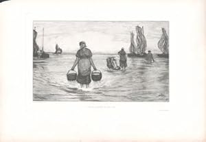 Landing Sardines at Low Tide, circa 1880.