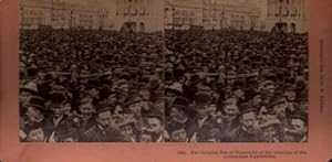 The Surging Sea of Humanity at the opening of the Columbian Exposition. (Stereograph).