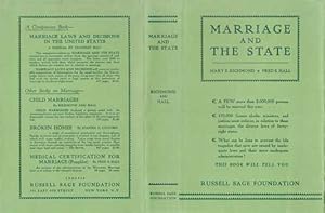 Marriage and the state : based upon field studies of the present day administration of marriage l...