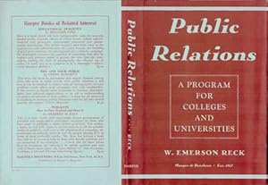 Seller image for Public Relations, a program for colleges and universitiesDust Jacket Only, Book Not Included. for sale by Wittenborn Art Books